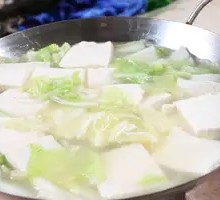 地锅白菜豆腐