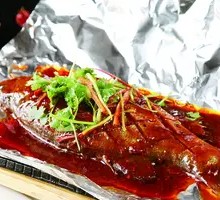 Grilled Sea Bass on Iron Plate