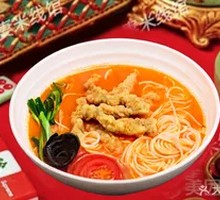 汤番茄小酥肉过桥米线