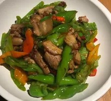 Stir-Fried腊肉 with Green Chili