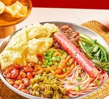 Sausage Rice Noodles with Snail Soup