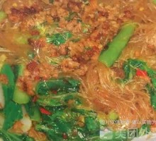 油菜肉末粉丝