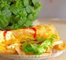 Hand-Grabbed Pancake with Pork Tenderloin