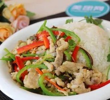 Green Pepper Shredded Pork Rice