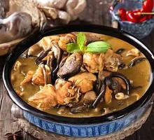 小鸡蘑菇炖粉皮