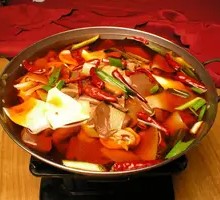 干锅毛血旺