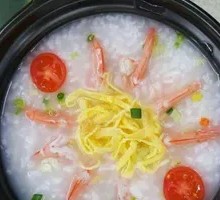 虾仁香茹粥