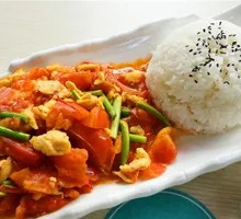 Tomato and Egg Rice Bowl