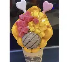 冰激凌芒果火龙果双享