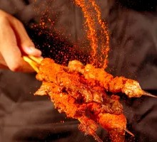 Grilled Skewers on Iron Plate