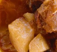 Braised Beef Tendon and Brain with Radish