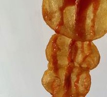 Golden Large Potato Slices