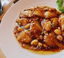 Garlic and Scallion Braised Flounder