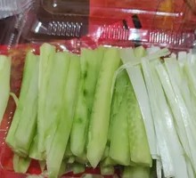 Cucumber with Green Onion Strips