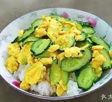 Cucumber and Egg Rice Bowl
