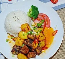 Potato and Pork Rib Rice Bowl