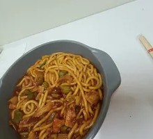 Tomato Chicken Fried Rice Noodles