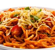 Stir-Fried Eggplant, Potato, and Pepper Noodles