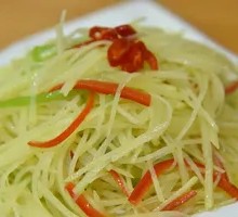 Sliced Potatoes with Green Pepper