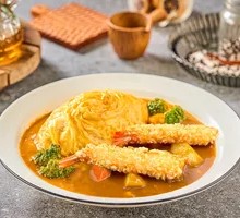 天妇罗大虾咖喱蛋包饭