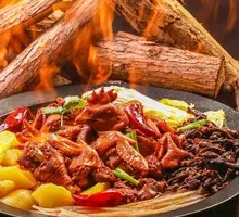 Stir-fried Free-range Chicken in Iron Pot