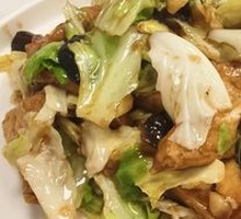 油爆豆腐白菜木耳
