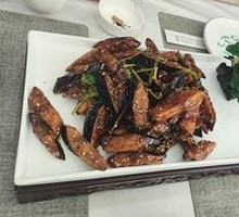 Caramelized Crispy Eggplant Beef Cubes