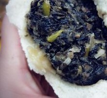 西湖道贡菜叶肉包