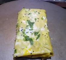 菠菜煎饼双鸡蛋十薄脆