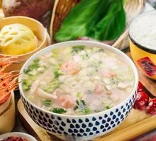 Shrimp and Vegetable Egg Flower Noodle Soup