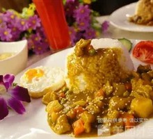 咖喱鸡块饭