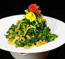 Pickled Mustard Greens with Bamboo Shoots and Spinach