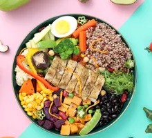 龙利鱼轻蔬拌饭