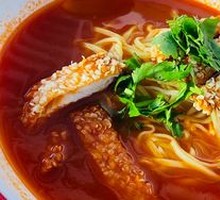 Tomato Chicken Cutlet Noodles