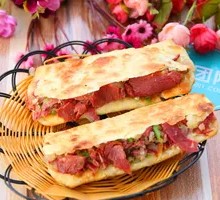 火腿火烧鸡蛋汤