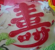 传统蒸蛋糕大寿桃