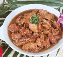 Stewed Free-Range Rooster