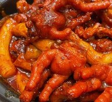 火辣鸡爪炒年糕