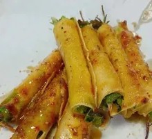 Cilantro-wrapped tofu skin rolls