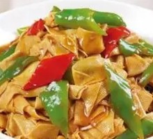 Bell Pepper and Tofu Skin Stir-Fry