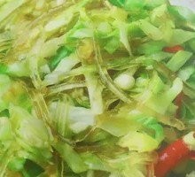 翅丝鸡丝炒洋白菜