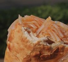 锅盔夹凉面