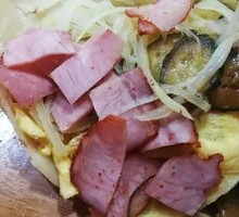 Chicken Steak with Egg and Spicy Beef