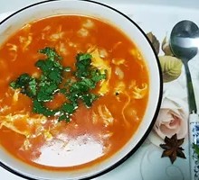 Tomato Dumpling Soup