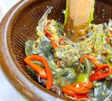 烧辣椒茄子擂皮蛋