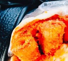 烤饼夹鸡排
