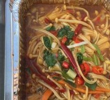 Aluminum-Wrapped Enoki Mushrooms