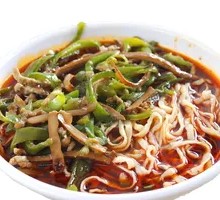 Green Pepper Shredded Pork Noodles