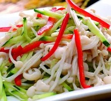 Cold-mixed Enoki Mushrooms
