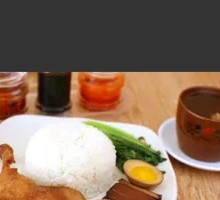 Duck Leg Rice with Black Chicken Soup